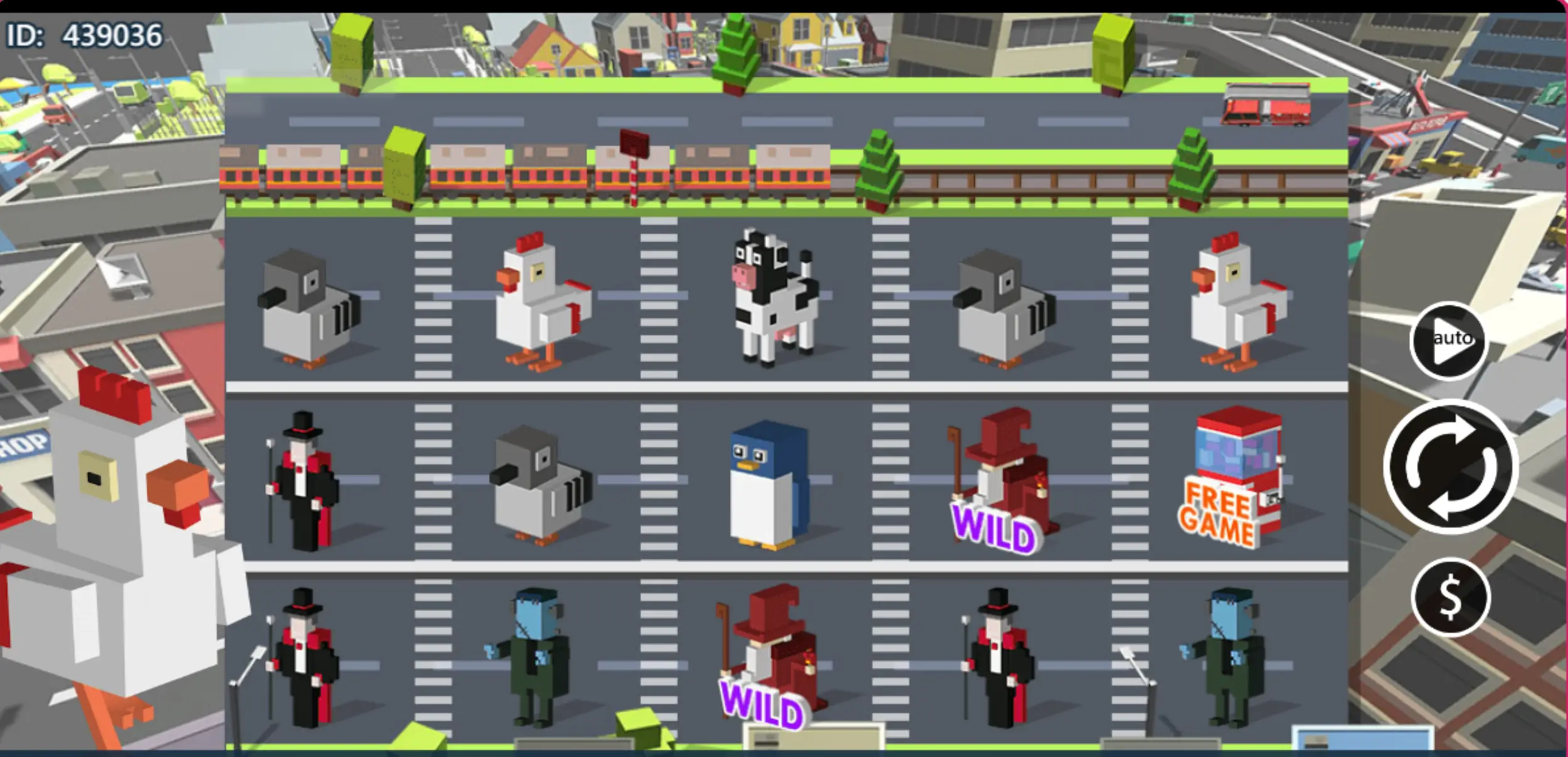 Crossy Road slot Crossy Road slot interface